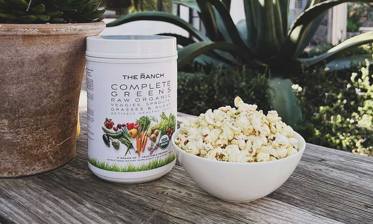 Organic popcorn in a bowl at The Ranch Malibu